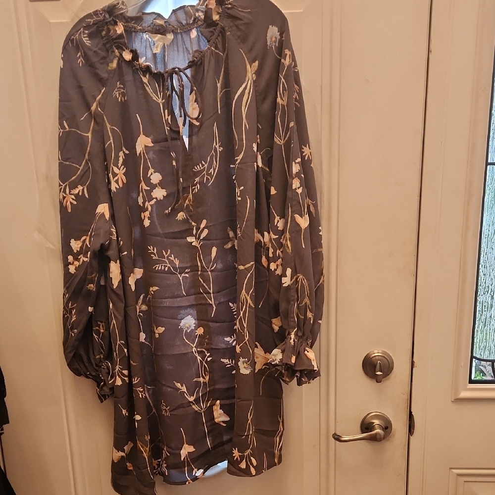 H&M Large Floral Long Sleeve Dress